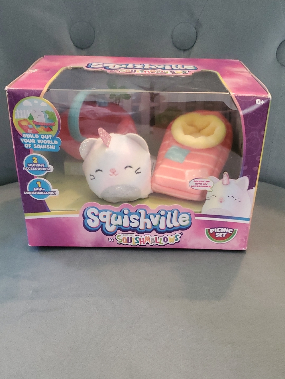Squishmallows Squishville Picnic Set - Pink, Cream & Yellow